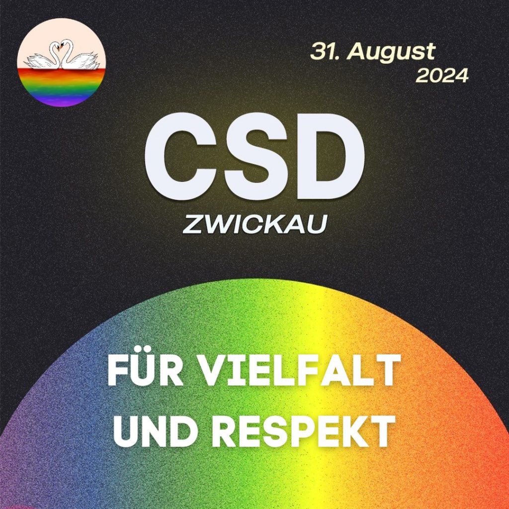 CSD Zwickau 2024 – „Für Vielfalt und Respekt“!