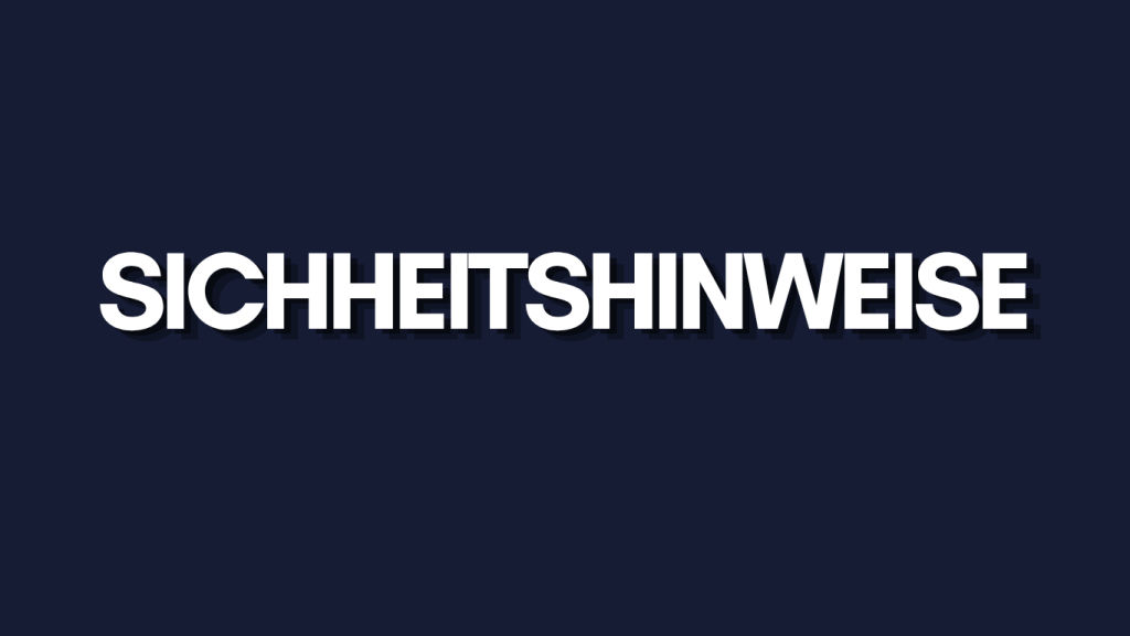 Sicherheitshinweise